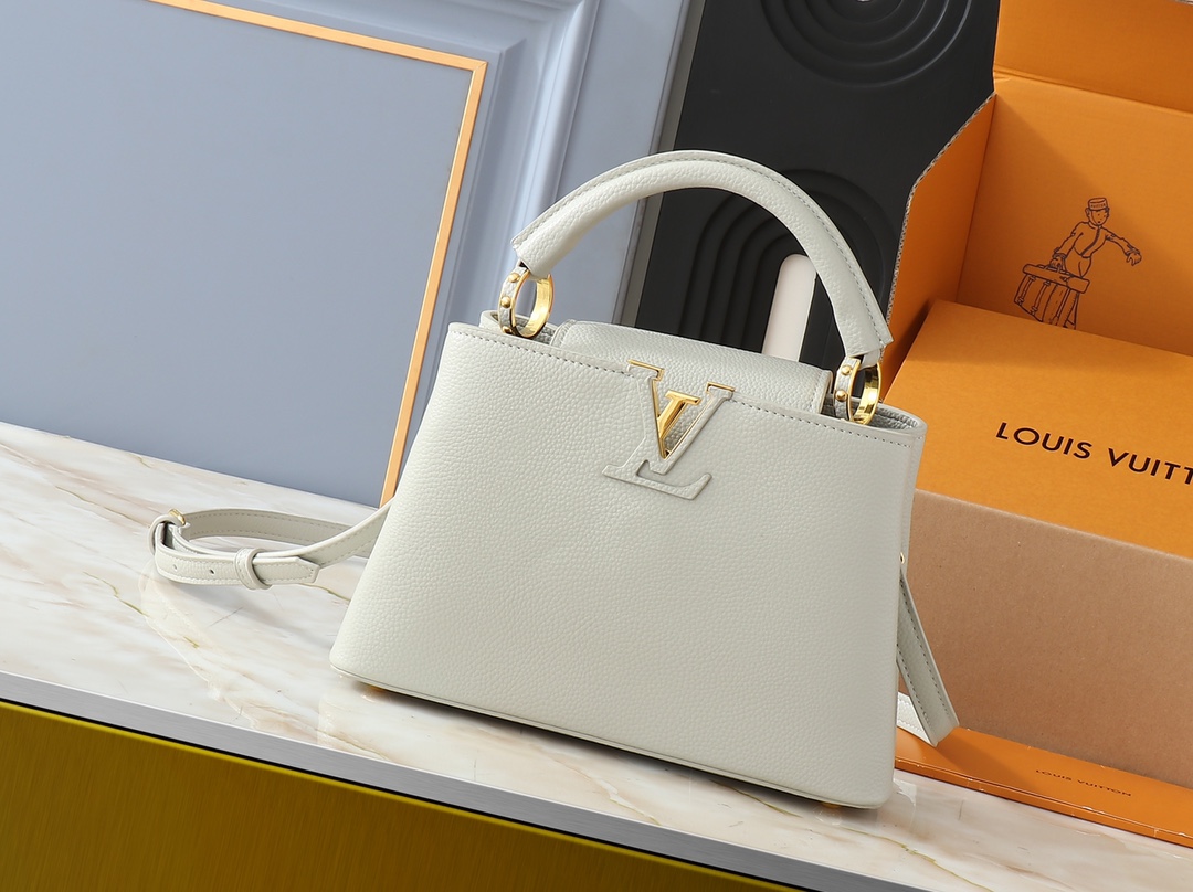 LV Classic Top Handle Bag Monogram Canvas Padlock Detail Evening Party